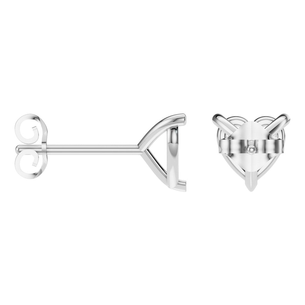 EA-8975 White Gold Earrings UNSET - ANGLE