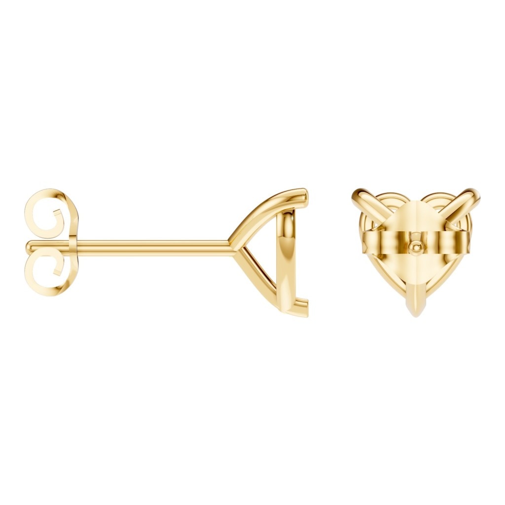 EA-8975 Yellow Gold Earrings UNSET - ANGLE