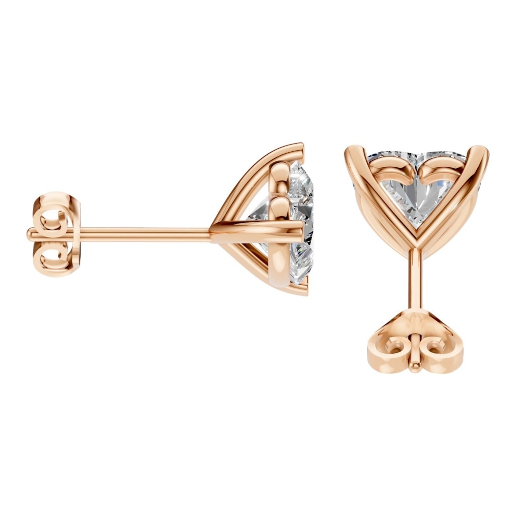 EA-8975 Rose Gold Earrings SET - Side View