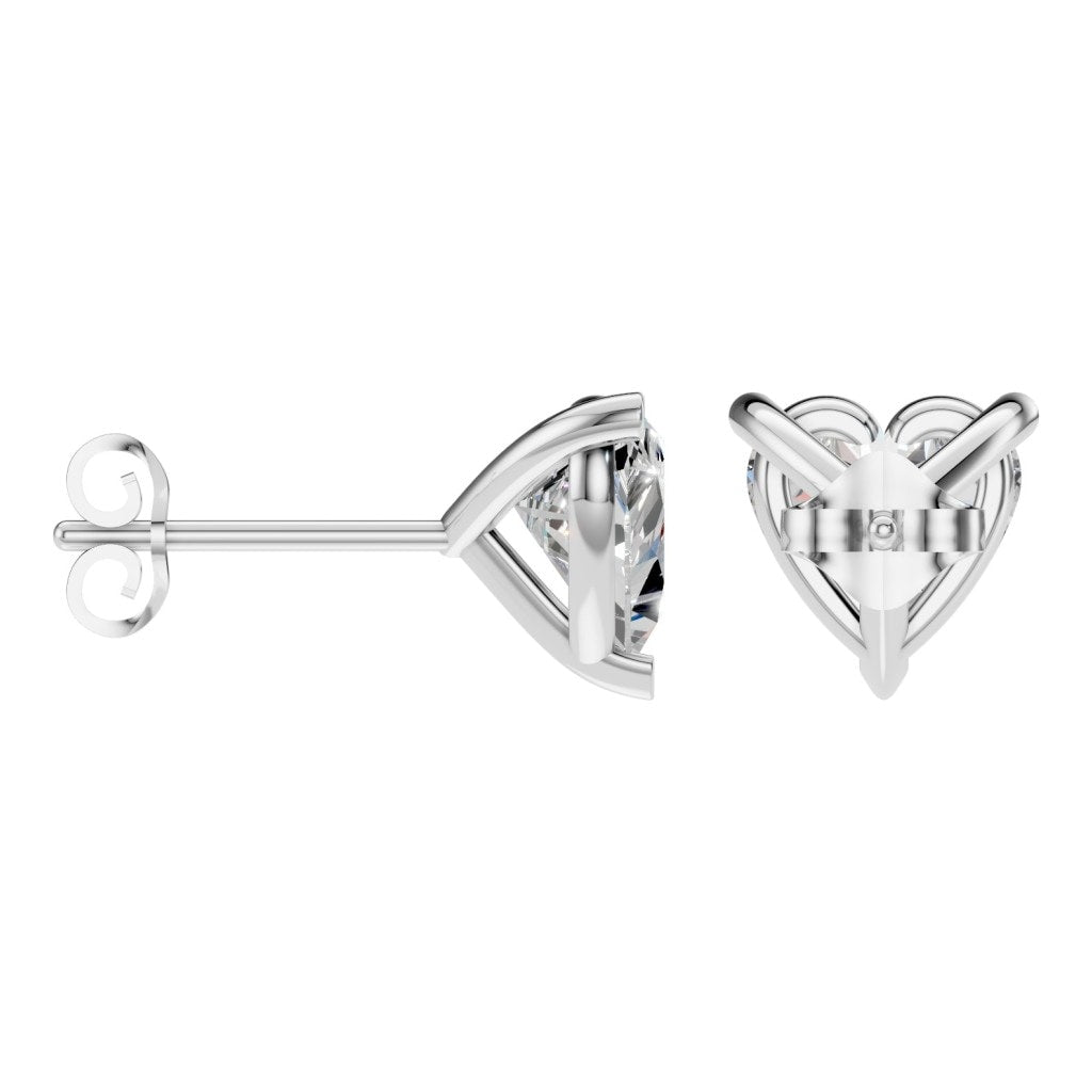 EA-8975 White Gold Earrings SET - ANGLE