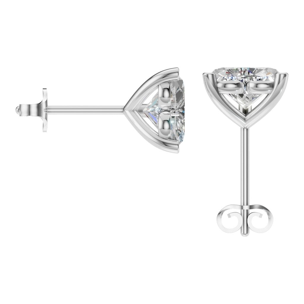 EA-8975 White Gold Earrings SET - BACK