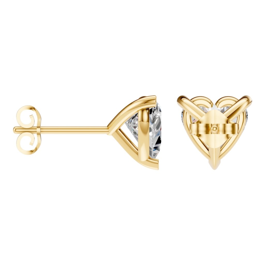 EA-8975 Yellow Gold Earrings SET - ANGLE