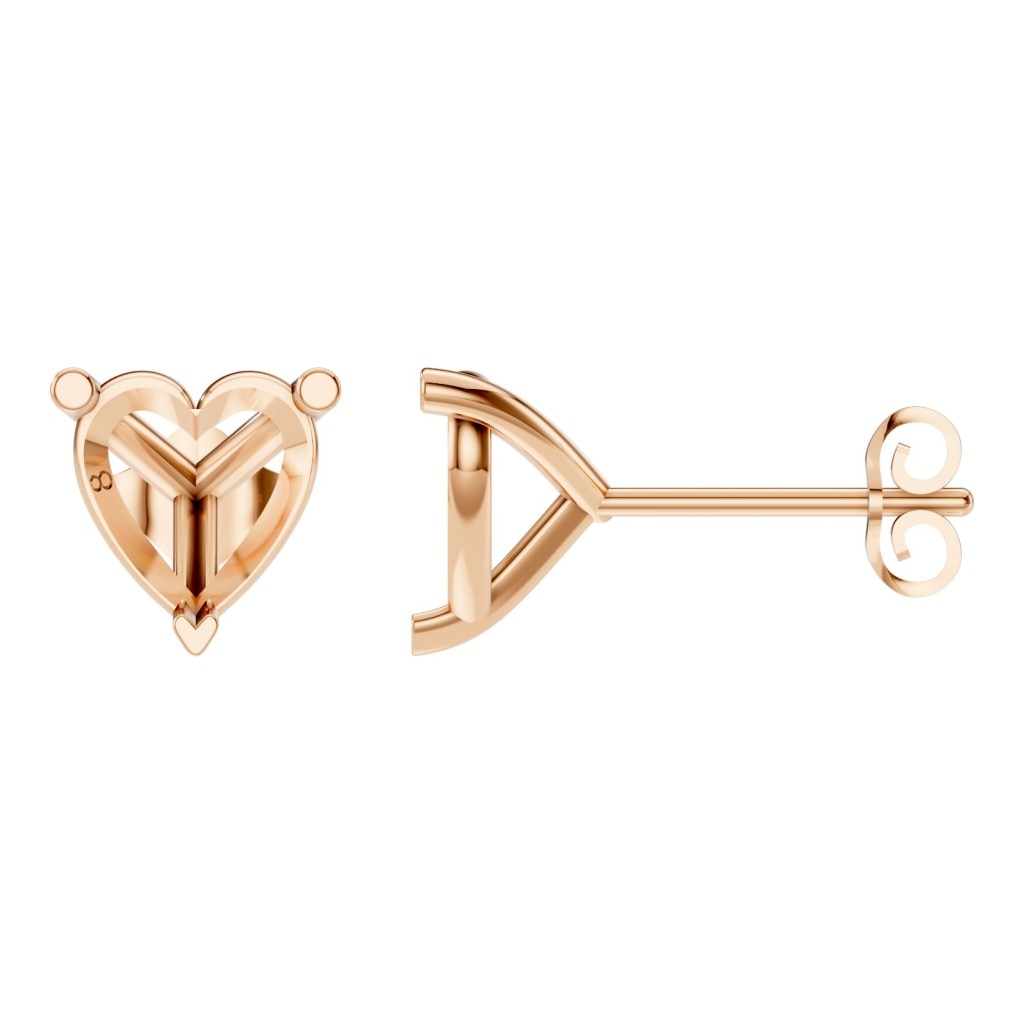 EA-8975 Rose Gold Earrings UNSET - Main View