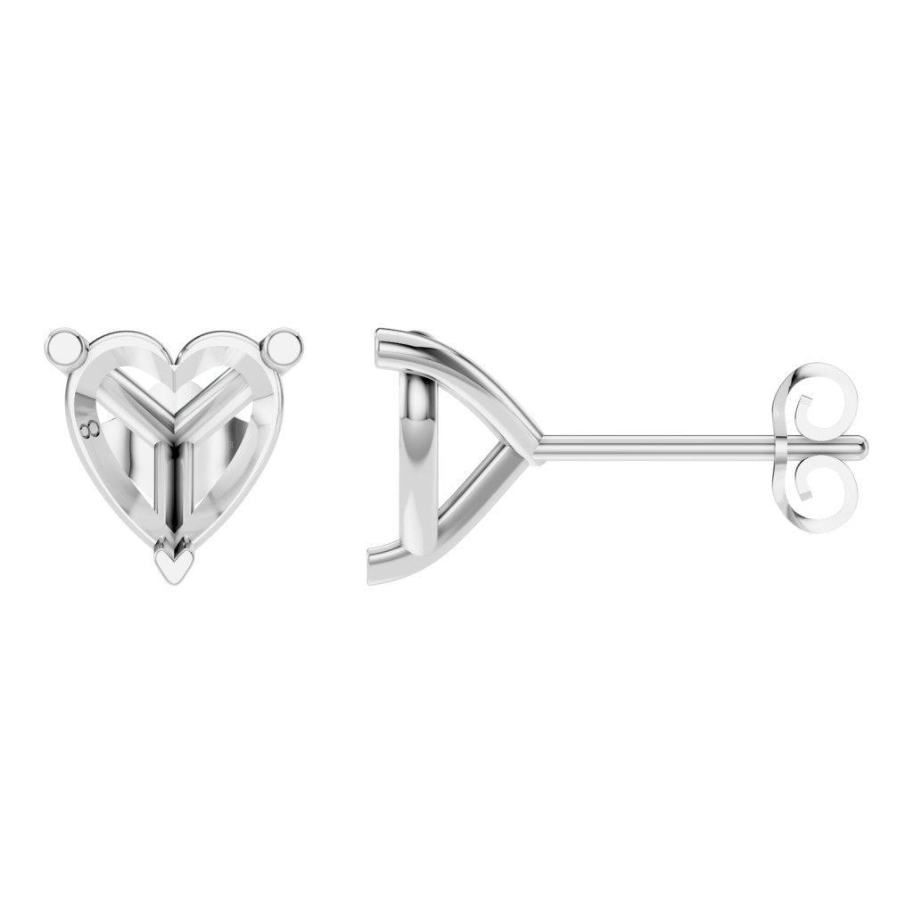 EA-8975 White Gold Earrings UNSET - Main View