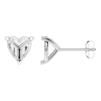 EA-8975 White Gold Earrings UNSET - Main View
