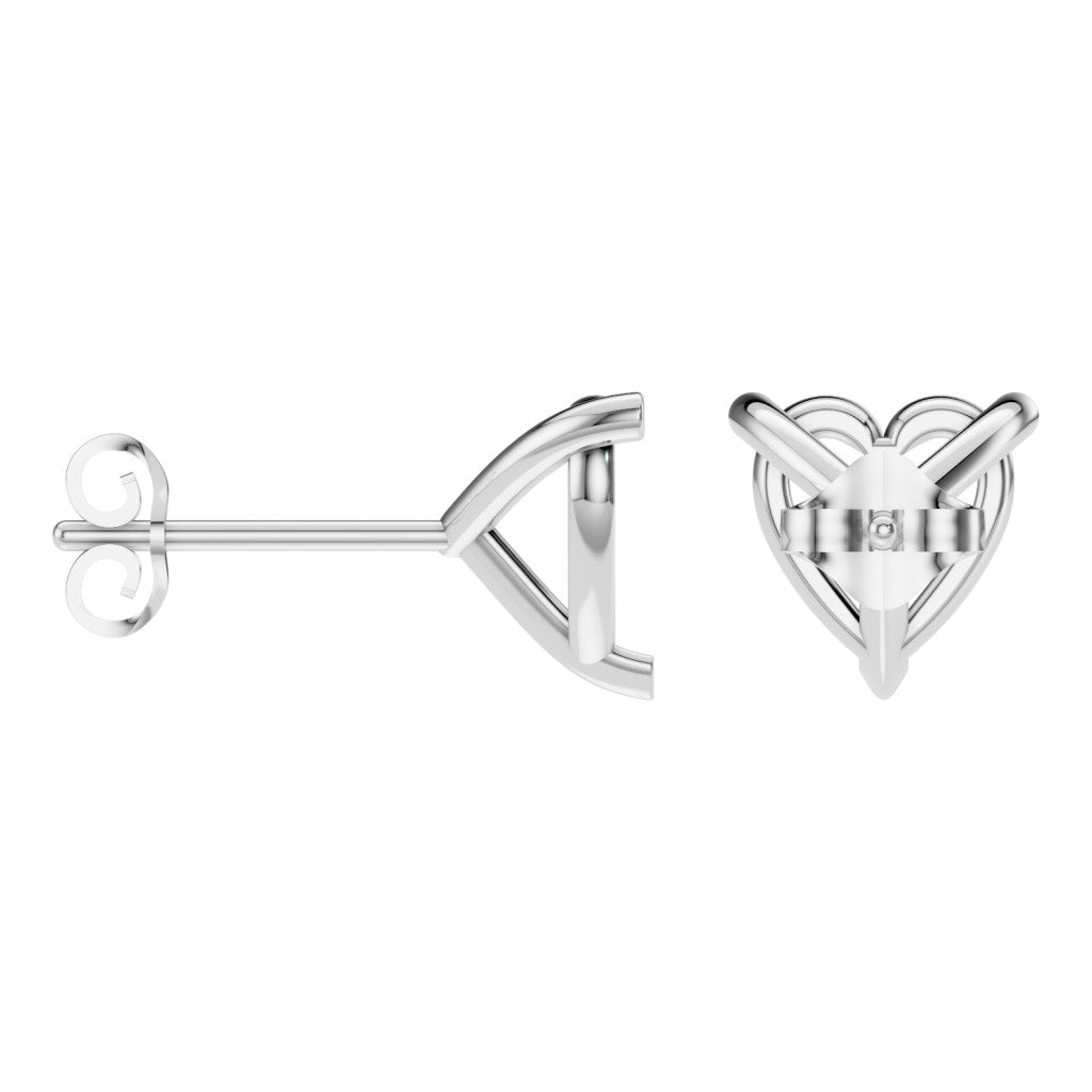 EA-8975 White Gold Earrings UNSET - ANGLE