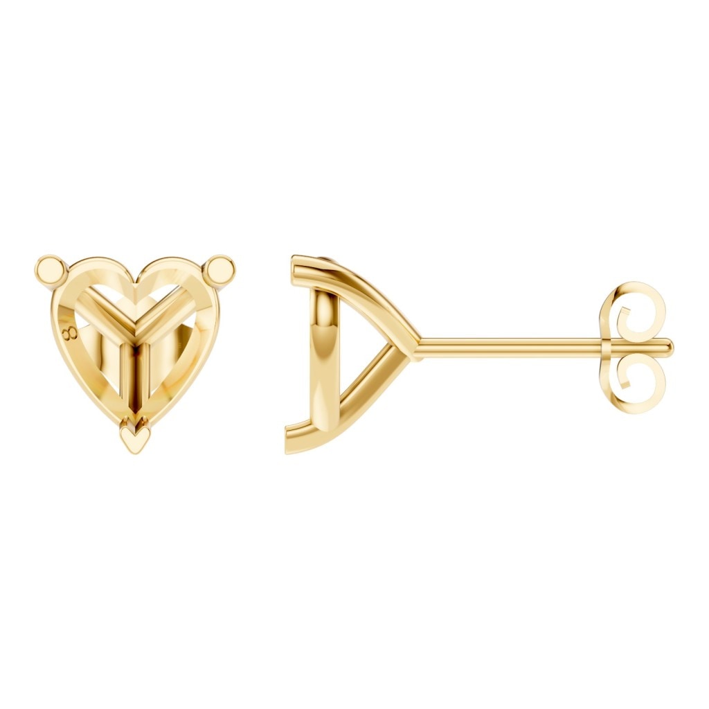 EA-8975 Yellow Gold Earrings UNSET - Main View