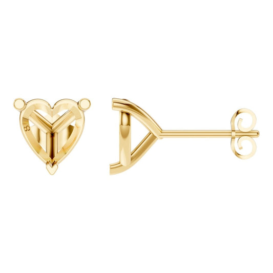 EA-8975 Yellow Gold Earrings UNSET - Main View