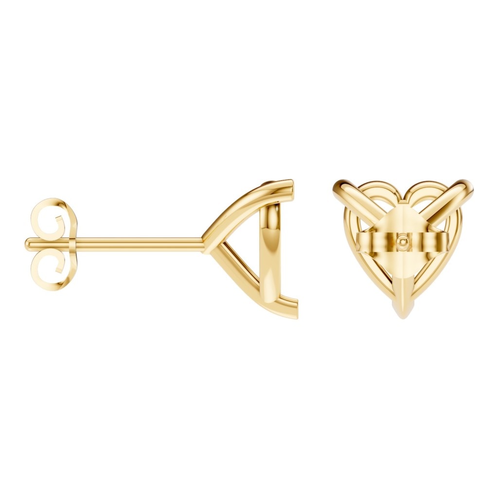 EA-8975 Yellow Gold Earrings UNSET - ANGLE