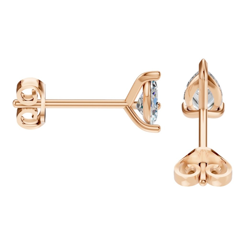 EA-8975 Rose Gold Earrings SET - Side View