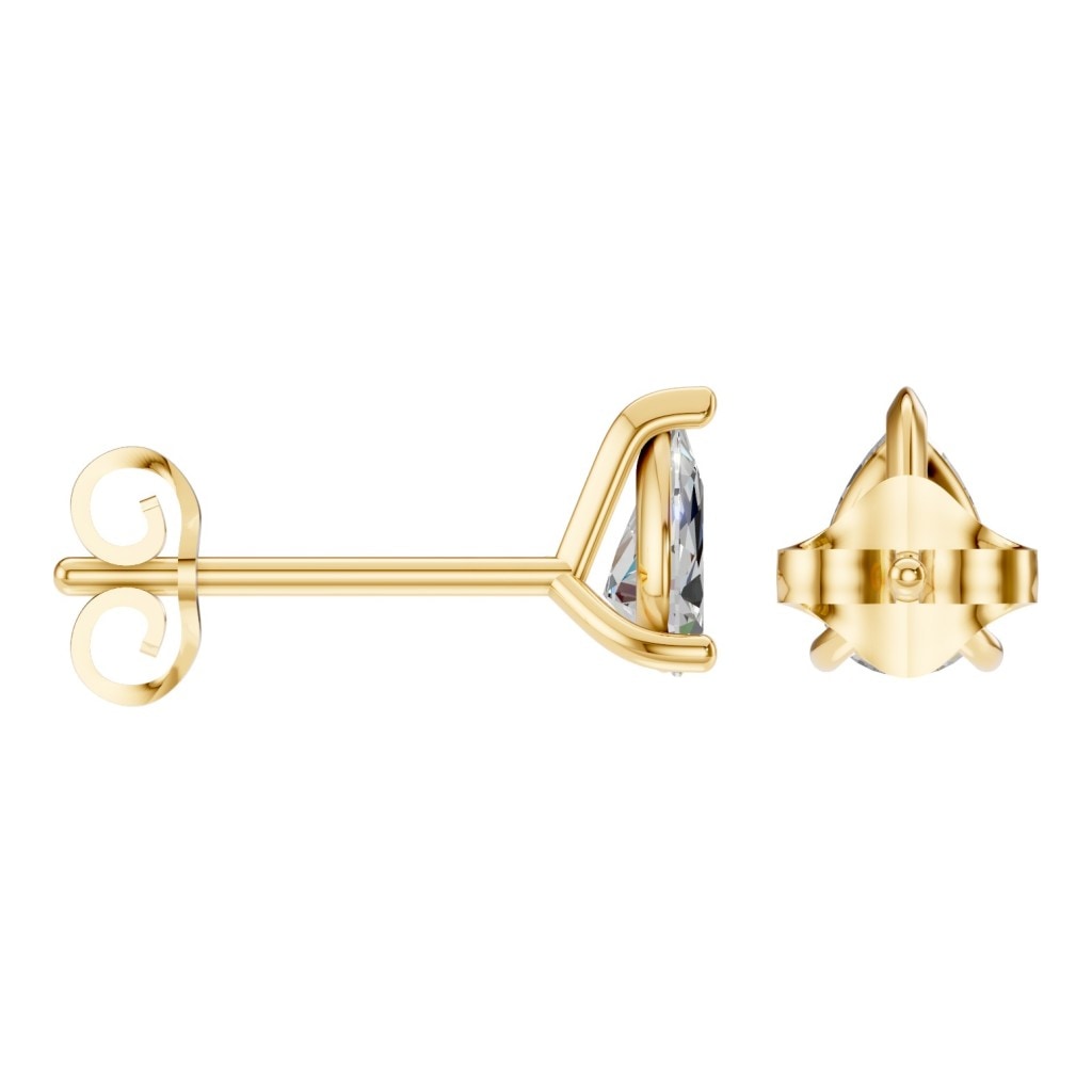 EA-8975 Yellow Gold Earrings SET - ANGLE