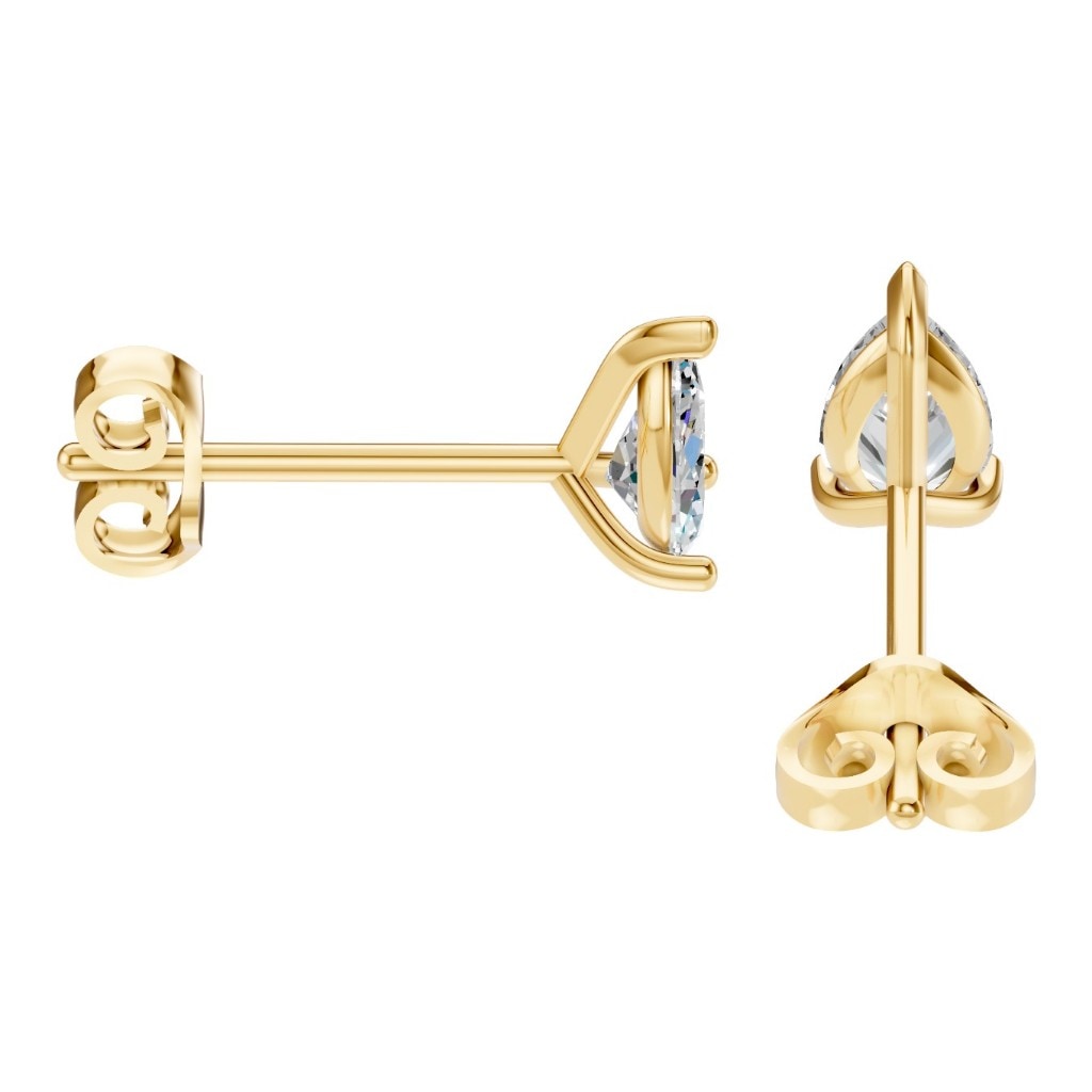 EA-8975 Yellow Gold Earrings SET - Side View