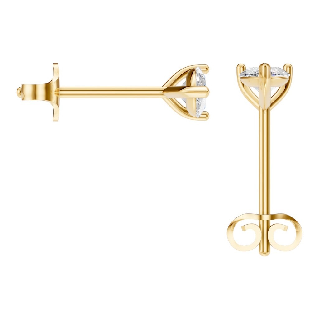 EA-8975 Yellow Gold Earrings SET - BACK