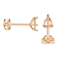 EA-8975 Rose Gold Earrings UNSET - Side View