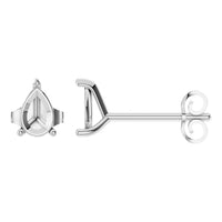 EA-8975 White Gold Earrings UNSET - Main View