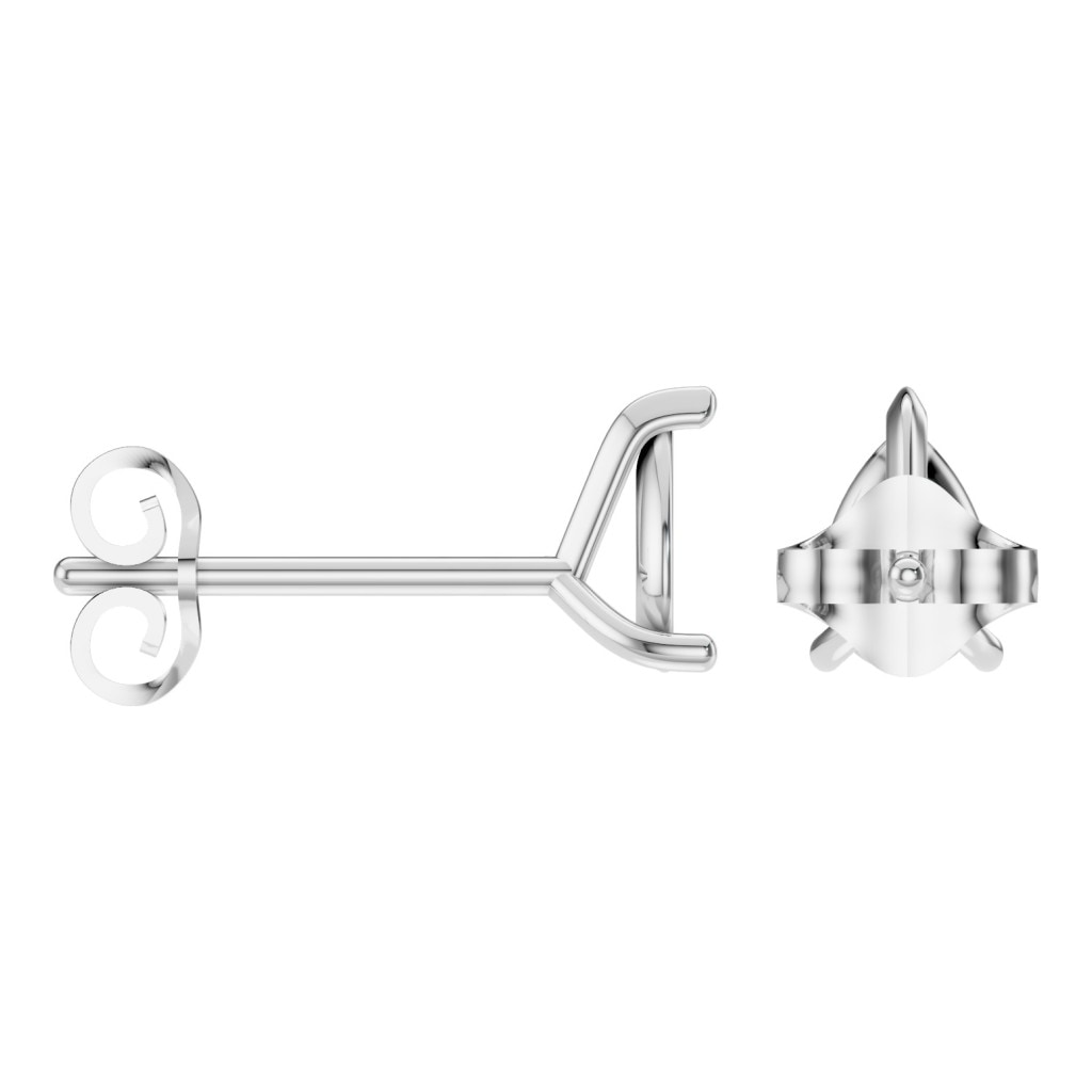 EA-8975 White Gold Earrings UNSET - ANGLE