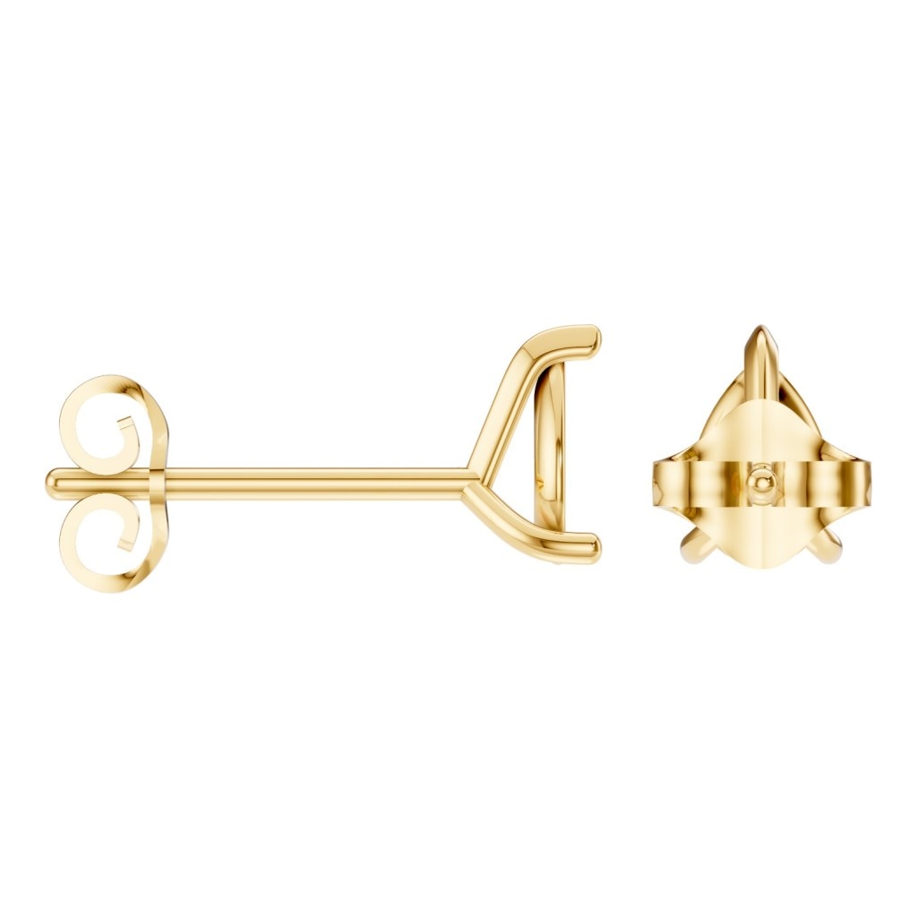 EA-8975 Yellow Gold Earrings UNSET - ANGLE