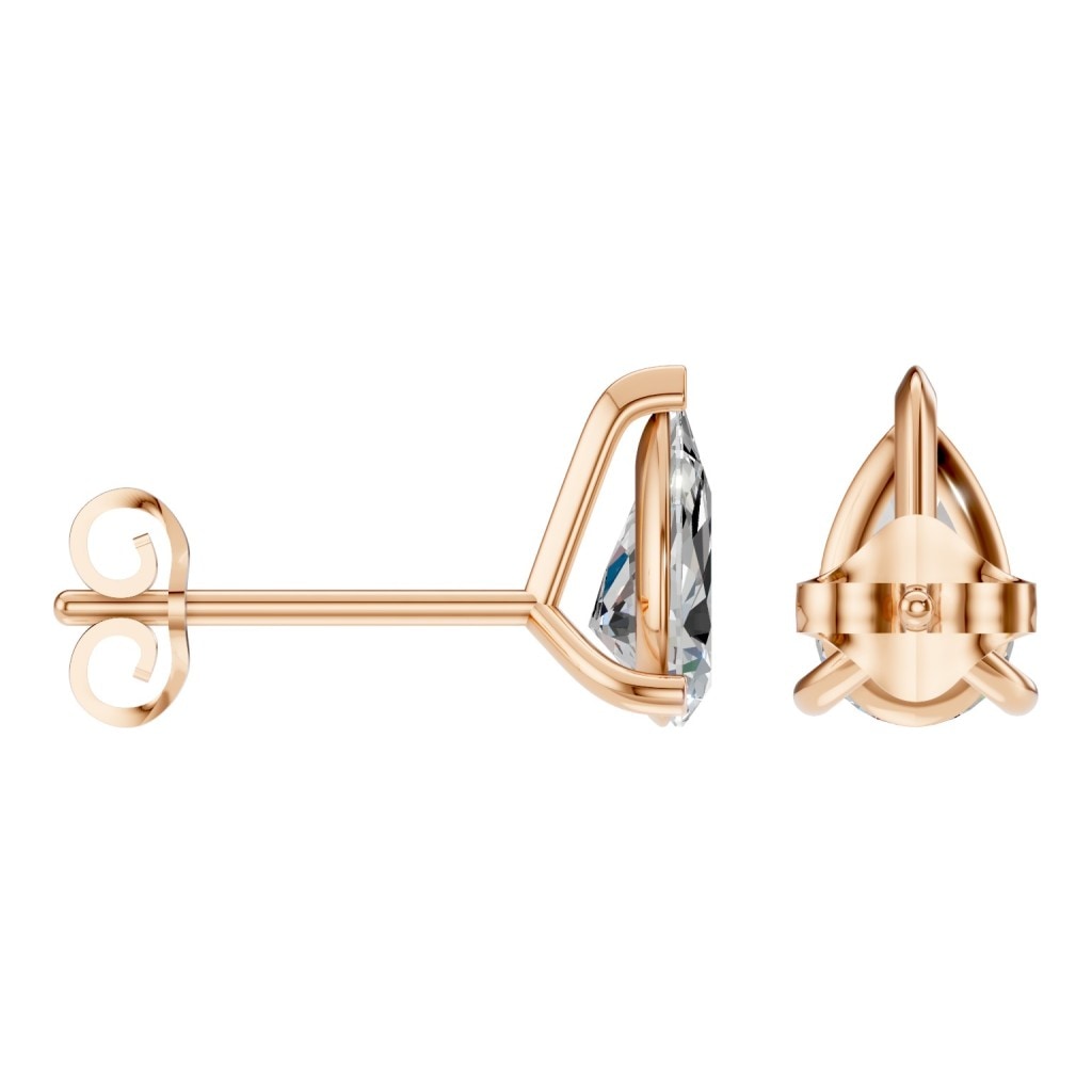 EA-8975 Rose Gold Earrings SET - ANGLE