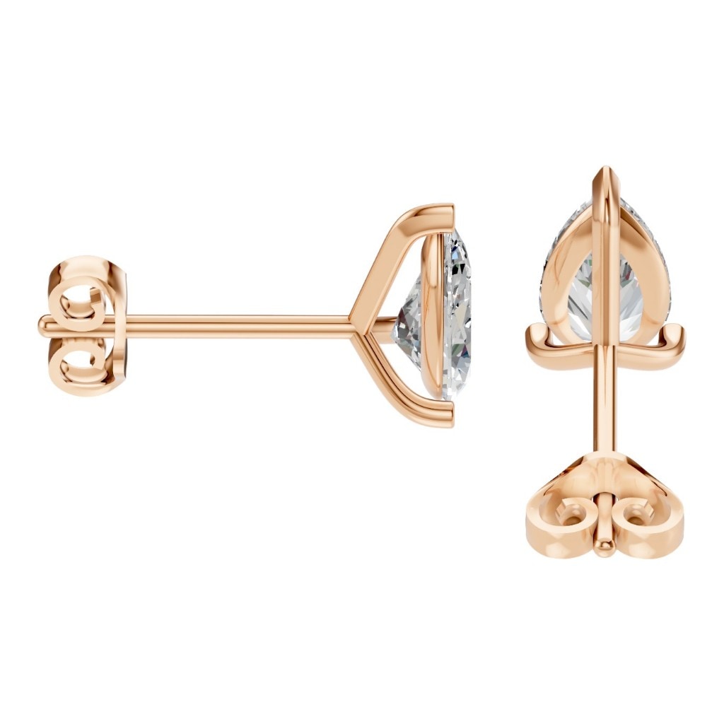 EA-8975 Rose Gold Earrings SET - Side View