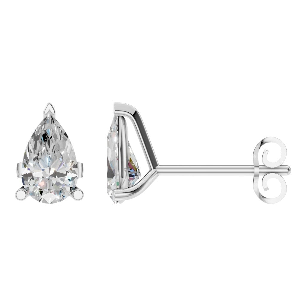 EA-8975 White Gold Earrings SET - Main View