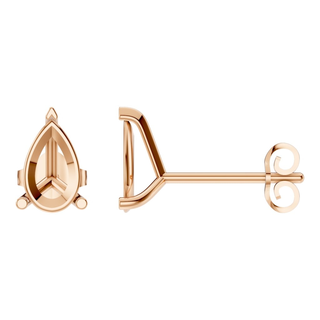 EA-8975 Rose Gold Earrings UNSET - Main View