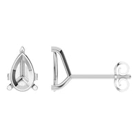EA-8975 White Gold Earrings UNSET - Main View