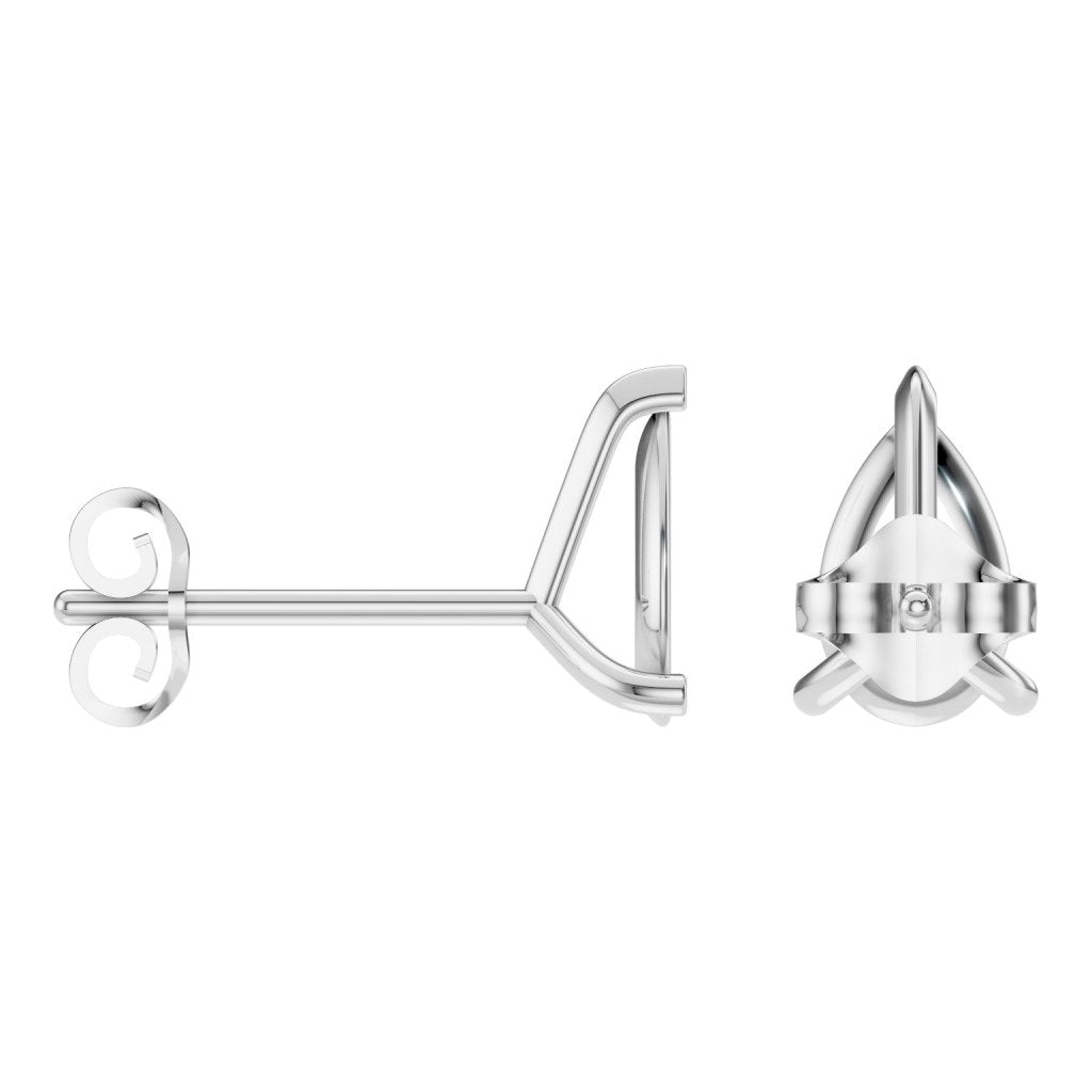 EA-8975 White Gold Earrings UNSET - ANGLE