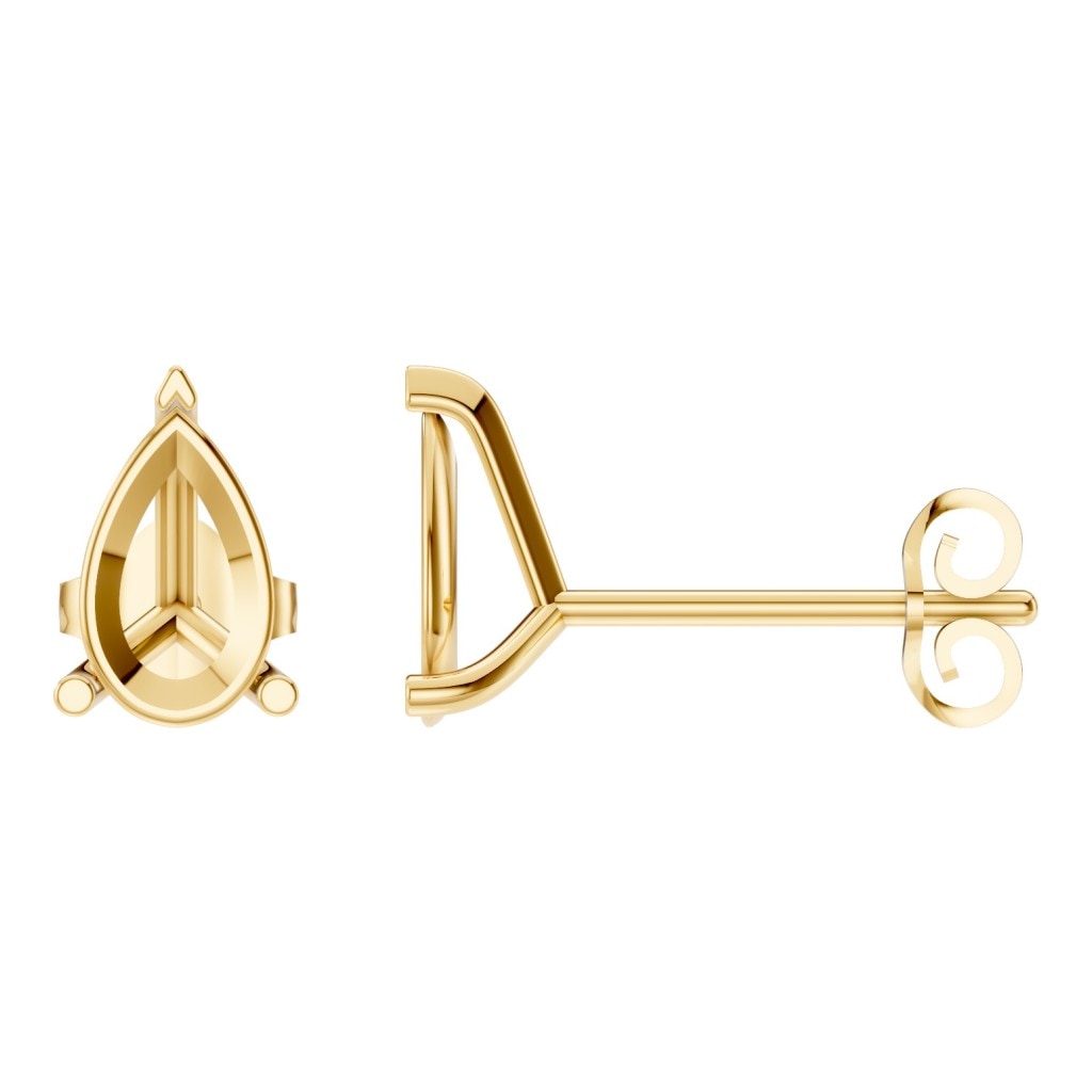 EA-8975 Yellow Gold Earrings UNSET - Main View