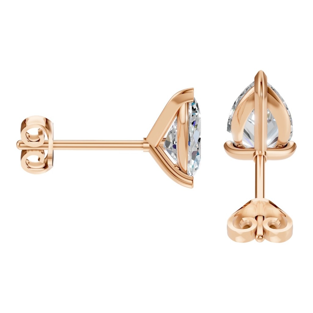 EA-8975 Rose Gold Earrings SET - Side View