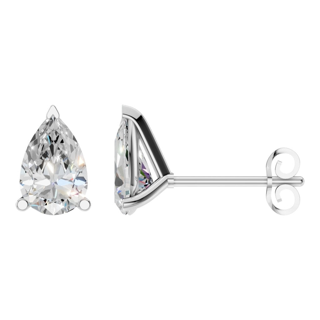 EA-8975 White Gold Earrings SET - Main View