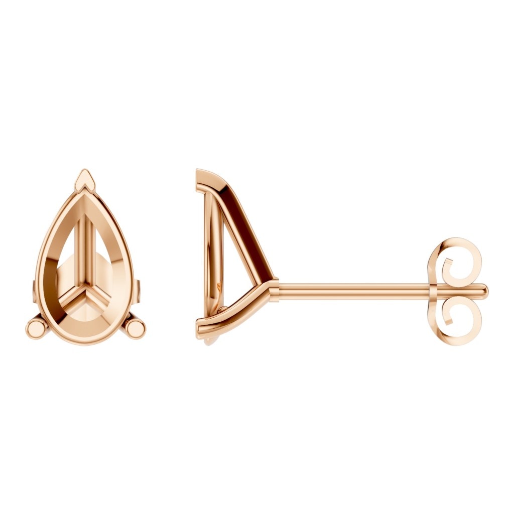 EA-8975 Rose Gold Earrings UNSET - Main View