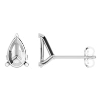 EA-8975 White Gold Earrings UNSET - Main View