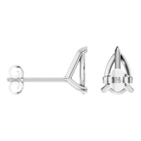 EA-8975 White Gold Earrings UNSET - ANGLE