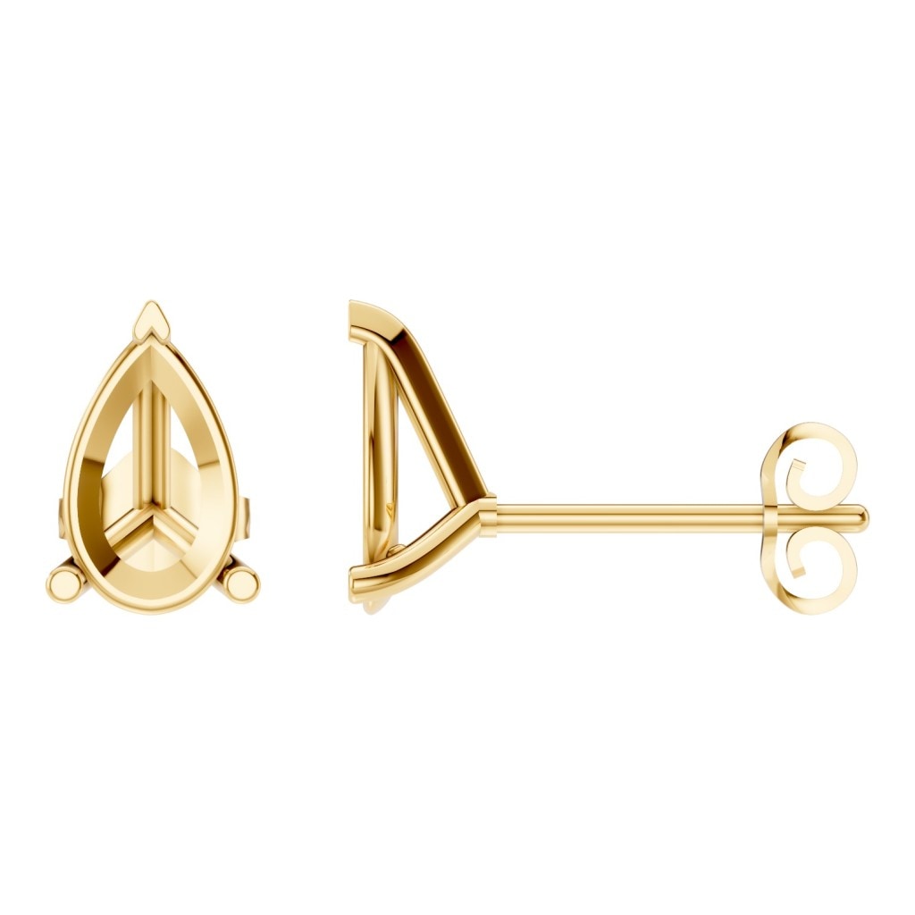 EA-8975 Yellow Gold Earrings UNSET - Main View