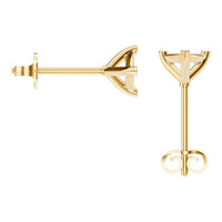 EA-8975 Yellow Gold Earrings UNSET - BACK