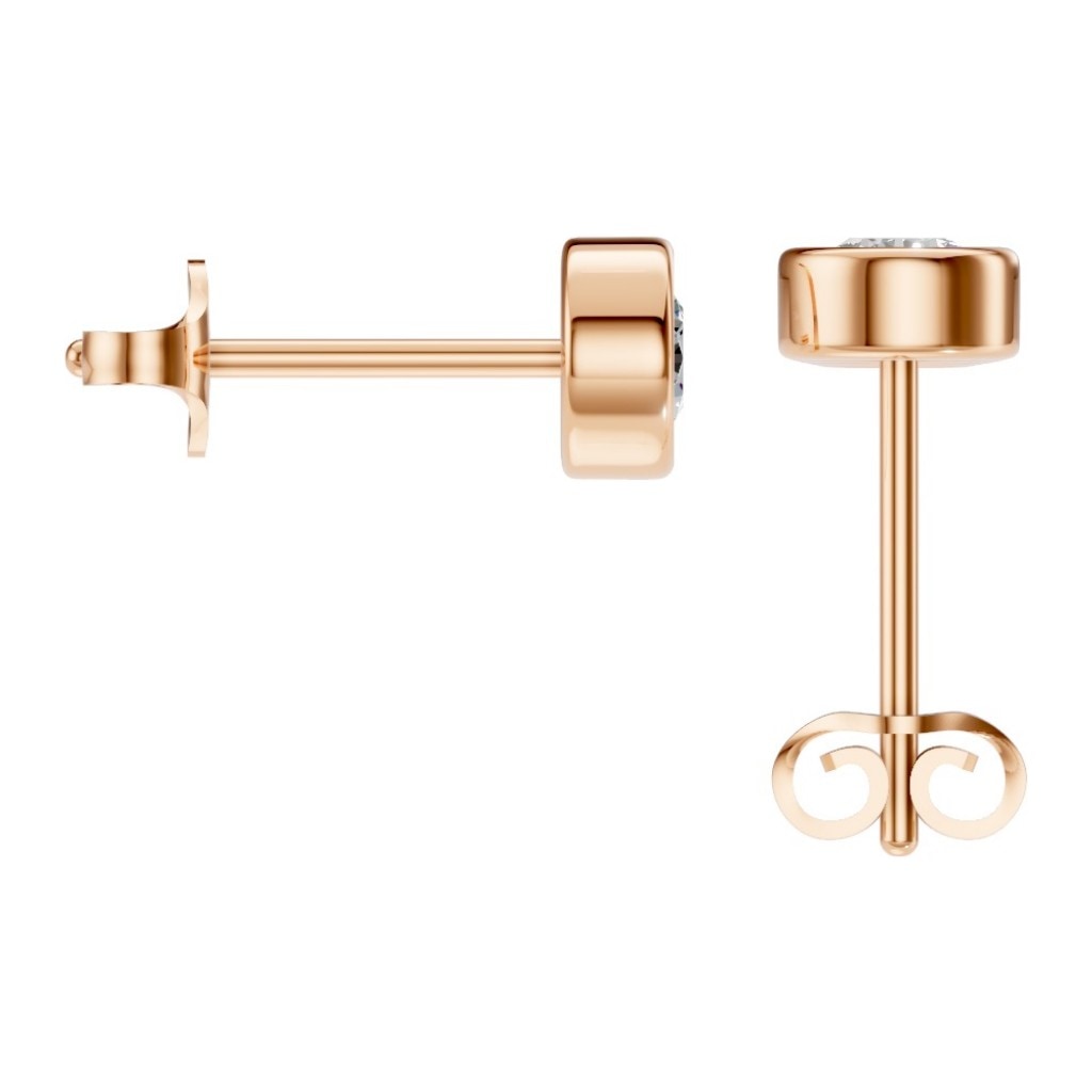 EA-9909 Rose Gold Earrings SET - BACK