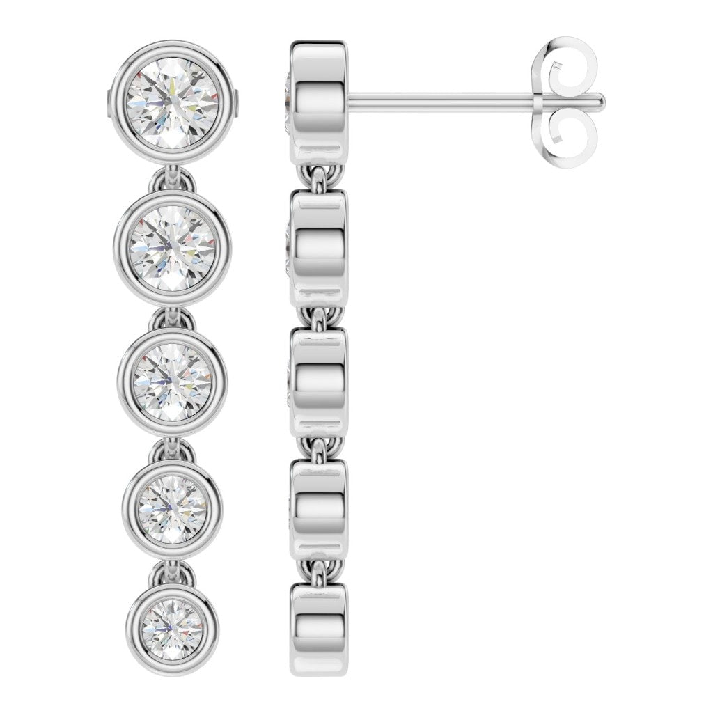 EA-9909 White Gold Earrings SET - Main View