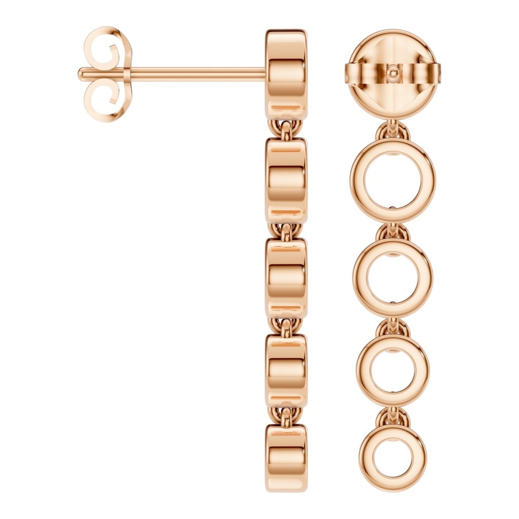 EA-9909 Rose Gold Earrings UNSET - ANGLE