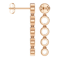 EA-9909 Rose Gold Earrings UNSET - ANGLE