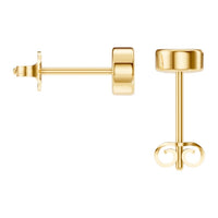 EA-9909 Yellow Gold Earrings UNSET - BACK