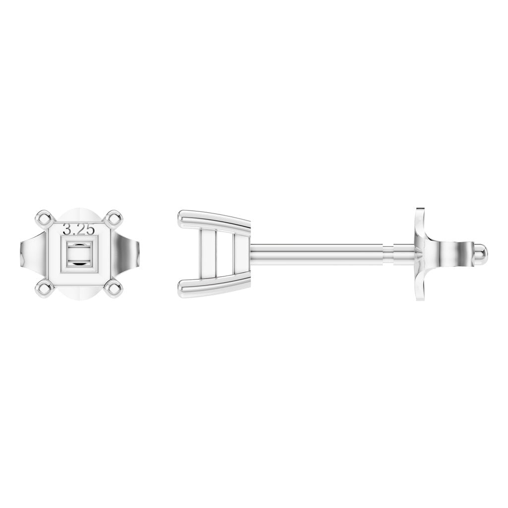 EA-9910 White Gold Earrings UNSET - Main View