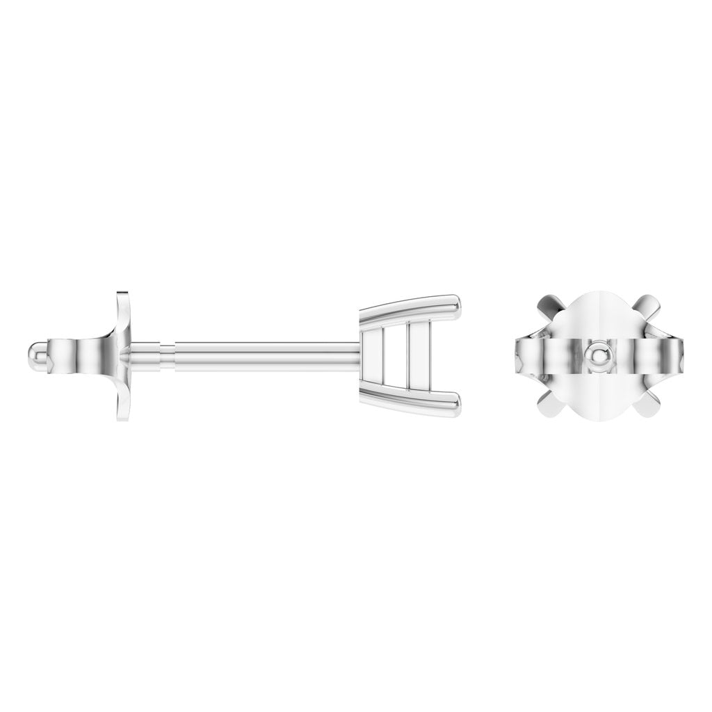 EA-9910 White Gold Earrings UNSET - Angle View