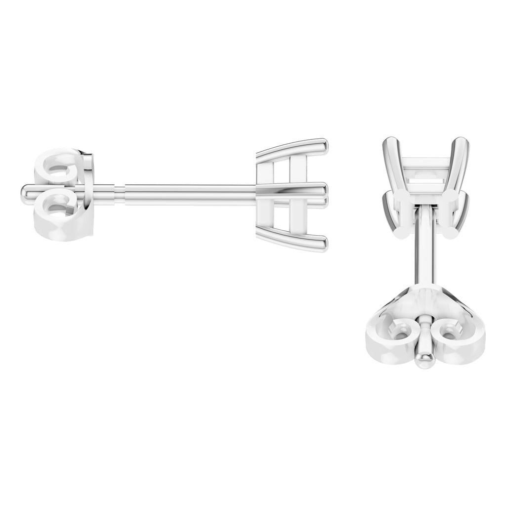 EA-9910 White Gold Earrings UNSET - Side View