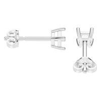 EA-9910 White Gold Earrings UNSET - Side View