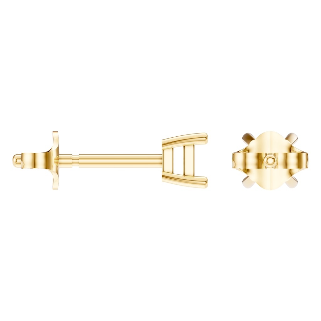 EA-9910 Yellow Gold Earrings UNSET - Angle View