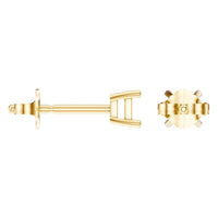 EA-9910 Yellow Gold Earrings UNSET - Angle View