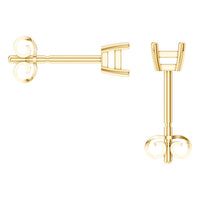 EA-9910 Yellow Gold Earrings UNSET - Back View