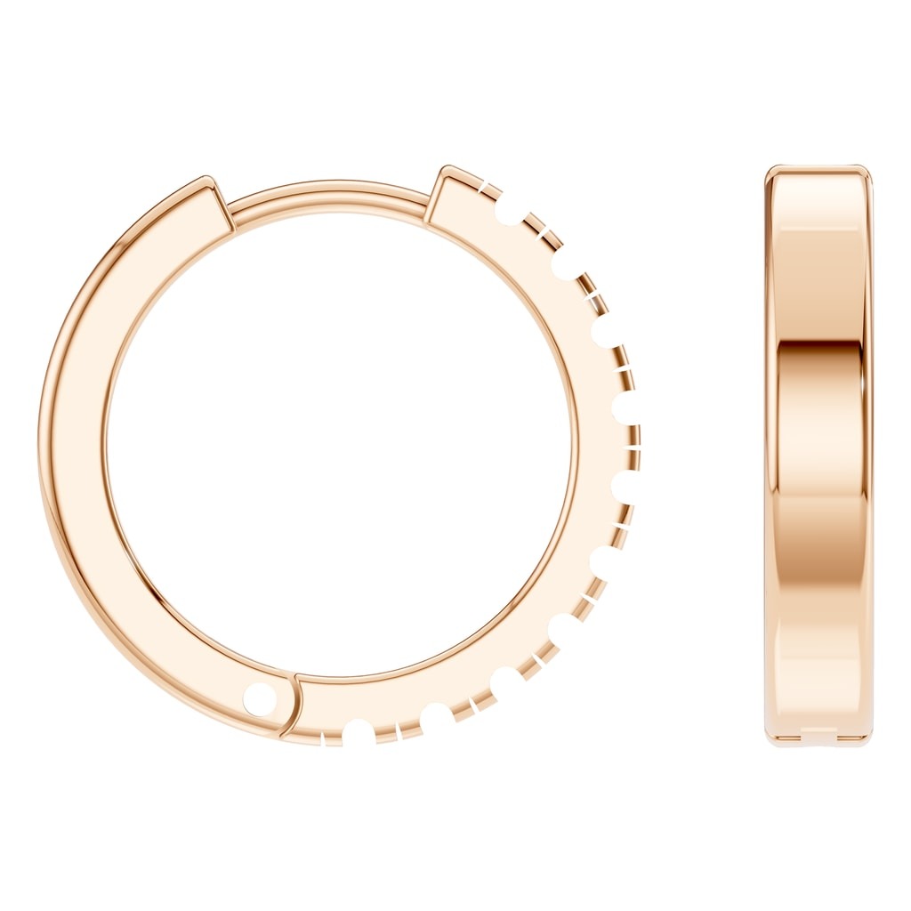 EA-9913 Rose Gold Earrings UNSET - Angle View