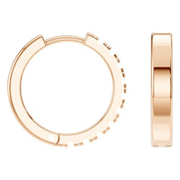 EA-9913 Rose Gold Earrings UNSET - Angle View
