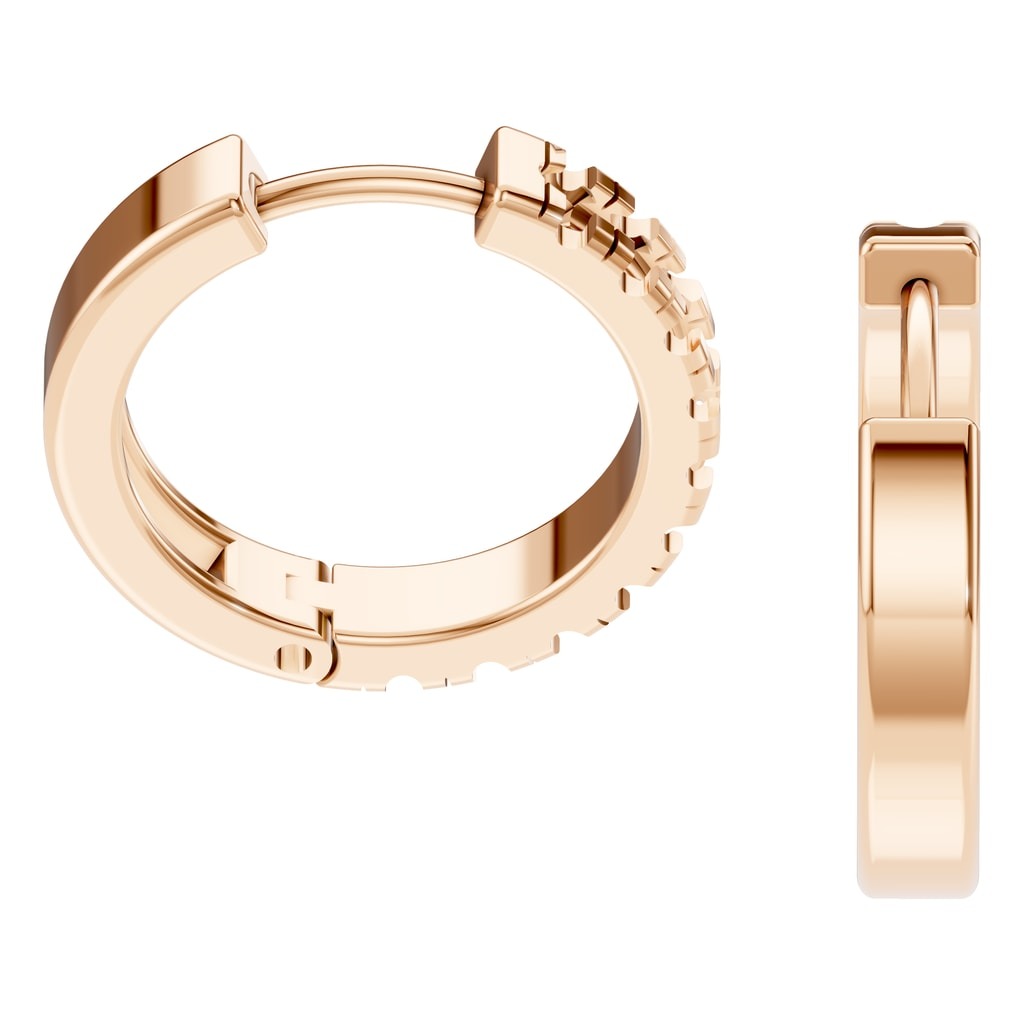 EA-9913 Rose Gold Earrings UNSET - Side View